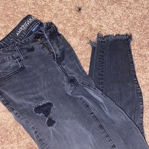 Black American Eagle Ripped Jeans